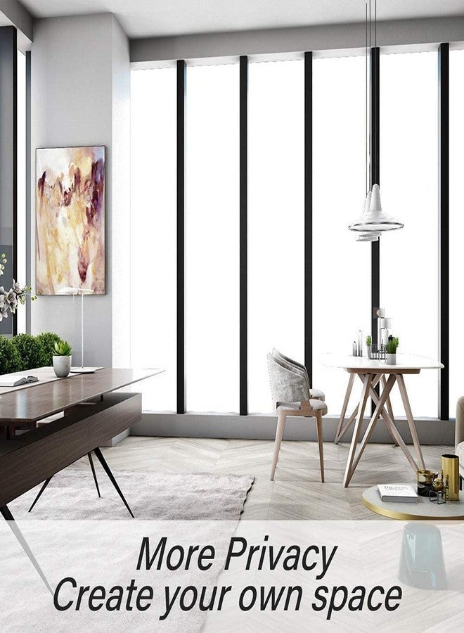 SUNBIRD Privacy Static Cling Adhesive Window Film,Frosted Glass Sticker for Bathroom II Kitchen II Home Etched Glass Vinyl Film (12x48_Inch) - Image 3